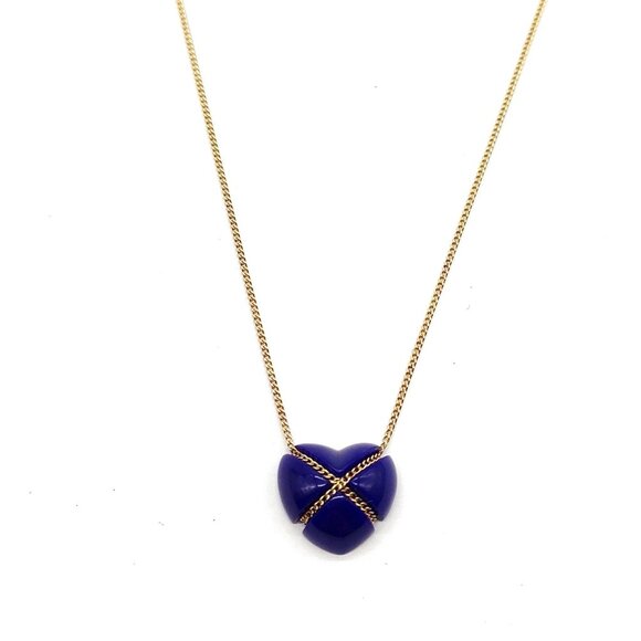 Tiffany and Co. Necklace Chain Cross Heart Gold mon906-100625 - Picture 1 of 9